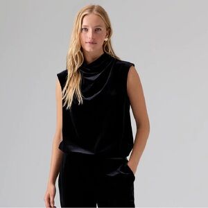 Sanctuary Midnight Black Cowl Neck Blouse